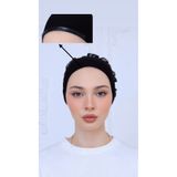 Modamelita silikonlu kaymaz fırfırlı bone dikişsiz bone geniş hacimli bone