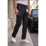 Modamesto Erkek Antrasit Baggy Fit Rahat Kesim Pileli Kumaş Pantolon