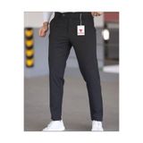 MODAMESTO Erkek Antrasit Slim Fit Likralı Yan Cep Bilek Boy Düz Kumaş Pantolon