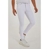 Modamesto Erkek Beyaz Slim Fit Likralı Dar Paça Kot Pantolon - 33