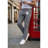 Modamesto Erkek Füme Slim Fit Dar Kesim Likralı Yan Cep Bilek Boy Düz Kumaş Pantolon - 33