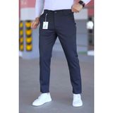 Modamesto Erkek Slim Fit Lacivert Casual Pantolon %60 Polyester %35 Viskon %5 Elastan Kaliteli Kumaş - 32