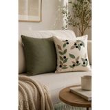 Modamina Punch Nakışlı 2'li Kırlent Kılıfı Seti | Fermuarlı 42x42 cm | Modern Koltuk Kırlenti | Desenli, Dekoratif