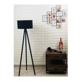 modamvip Üç Ayaklı Tripod Yuvarlak Siyah Başlık Kahve Ayak Lambader