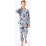 Modanino %100 Pamuk Erkek Çocuk Pijama Takımı 8-13 Yaş 12735IS - Gri - 9 - 10 Yaş