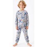 Modanino Erkek Çocuk %100 Pamuk Pijama Takımı 3-8 Yaş 12736IS - Gri - 4 - 5 Yaş