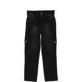 Modanino Erkek Çocuk Kargo Cepli Esnek Belli Likralı Jean Pantolon 13-17 Yaş 12364 - Siyah - 13 - 14 Yaş