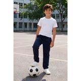 Modanino Erkek Çocuk Okul Pantolonu Beli Lastikli+Kordonlu+Cepli+2 Iplik 5-14 Yaş 12762HC - Siyah - 11 - 12 Yaş