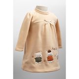 Modanino Kız Bebek Peluş Elbise 6-24 Ay 12471 - 6 - 9 Ay - Krem