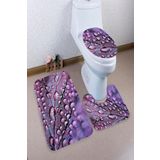MODANOİVA Leke Tutmaz Yıkanabilir Kaymaz Dot Taban 3'lü Klozet Takımı Mnkz6042