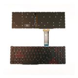 MODANOM Acer Predator PH317-52-72H3 ile Uyumlu Klavye Işıklı Kırmızı Tuş