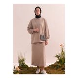 Modanurseda Sada Kadın Yazlık Kumaş Oversize Tesettür Etek Takım Büyük Beden