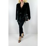 Modaonna Siyah Kadife Oversize Ceket - 5-Siyah