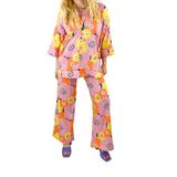 Modaonna Vintage Desen Gömlek Pantolon Takım (M)