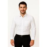 Modaplaza Erkek Klasik U.kol Gömlek - 3XL - Beyaz