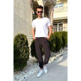 Modaplaza Erkek Paça Lastikli Cepli Bel Lastikli Bağcıklı Pantolon 710 - Siyah - 3XL