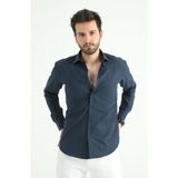 Modaplaza Erkek U.kol Slimfit Gömlek 1064 - 2XL - Lacivert