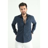 Modaplaza Erkek U.kol Slimfit Gömlek 1064 - Lacivert