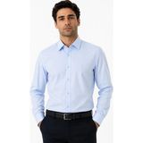 Modaplaza Erkek Uzun Kol Armürlü Slimfit Gömlek - Mavi