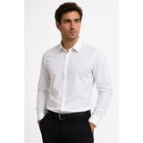 Modaplaza Erkek Uzun Kol Armürlü Slimfit Gömlek - XL - Beyaz