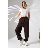 Modaplaza Kadın 3 Ip Paça Lastik Ayarlı Eşofman Altı 22135 - XL - Kahve