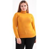 Modaplaza Kadın B.beden Balıkçı Kazak 4125 - Standart - Hardal