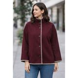 Modaplaza Kadın Uzun Kol Biyeli Panço - 42 - Bordo