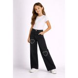 Modaplaza Kız Çocuk Inci Yıldız Nakışlı Pantolon - Füme - 14 Yaş