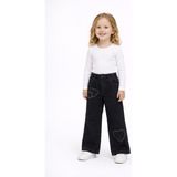 Modaplaza Kız Çocuk Inci Yıldız Nakışlı Pantolon - Füme - 9 Yaş