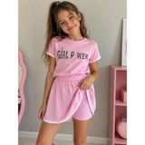 Modaplaza Kız Çocuk Şortlu Etekli Takım 26212 - Pembe - 7 Yaş