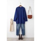 MODAQU Fitilli Salaş Soft Triko Tunik - Lacivert