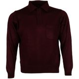 Modarar Erkek Bordo Kazak Polo Yaka Yünlü Klasik Normal Kesim RAR00653 - XL