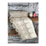 Modares Store Sandy Çeyizlik 50*90 Cm Kadife El Ve Yüz Havlu Seti 2'li Krem & Capp.