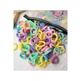 ModaRESSO 25 Adet Çantalı KÜÇÜK Pastel Lastik Toka Seti - KIZ ÇOCUK Yumuşak Havlu Saç Tokası- Mini Örgü Havlu Kumaş (Toplam Adet 50li Paketlerde)