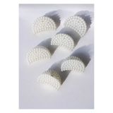 ModaRESSO İnci 12 Adet Nokta Oval Model BEYAZ Renkli Mandal Toka 5 cm