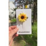 ModaRESSO Papatya Klipsli 1 Adet Sarı Toka (3 cm metal pens toka) - kilips Papatya Saç Aksesuar Kız Çocuk & Kadın