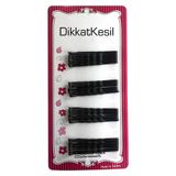 ModaRESSO Tel Toka 100 Adet Siyah Tel Toka Firkete 5 Cm Orta Boy.