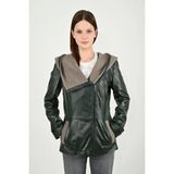 Modarz Kadın Deri Mont 07KSN - Yeşil - XL