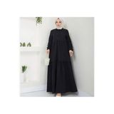 modasindoma Kadın Gömlek Yaka Elbise Siyah