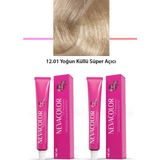 ModaSize 2 Li Set Premium 12.01 Yoğun Küllü Süper Açıcı - Kalıcı Krem Saç Boyası 2 x 50 G Tüp - Renk Kodu Seçin