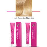 ModaSize 2 Li Set Premium 12.03 Yoğun Altın Süper Açıcı - Kalıcı Krem Saç Boyası 2 x 50 G Tüp - Renk Kodu Seçin