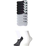 ModaSize Siyah ve Beyaz Erkek Görünmez Çorap 9 Çift - 40 - 44 - Çok Renkli