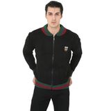 ModaSize(10759) Erkek Tam Fermuarlı Triko Hırka - Siyah-S-