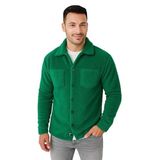 ModaSize(11645) Erkek Pelüş Polar Hırka Gömlek – Yakalı, Ilik Düğmeli, Göğüs Cepli, Yumuşak Dokulu Kışlık Regular Fit Rahat Günlük Model - Çimen Yeşili-L-