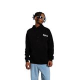 ModaSize(11686) Erkek Oversize Üç Iplik Kapüşonlu Sweat – Siyah Kol ve Etek Ribana Detaylı, Ön ve Sırt Baskılı, Kanguru Cepli Rahat Kalıp Model-S-