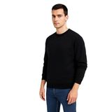 ModaSize(15295) Erkek Üç Iplik Düz Bisiklet Yaka Sweatshirt - Siyah-M-