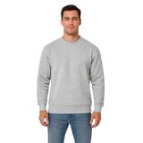 ModaSize(15307) Erkek Üç Iplik Düz Bisiklet Yaka Sweatshirt - Gri-S-