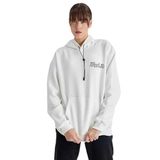 ModaSize(2866) Kapüşonlu Sırt Baskılı Üç Iplik Oversize Sweatshirt - Beyaz-XL-