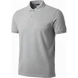 ModaSize(6704) Erkek Pike Kumaş Düğmeli Yaka Regular Fit Günlük Kısa Kol Tişört T-Shirt - Gri-L-