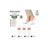 modasocks Bambu Babet Erkek Çorabı 3 Çift Beyaz